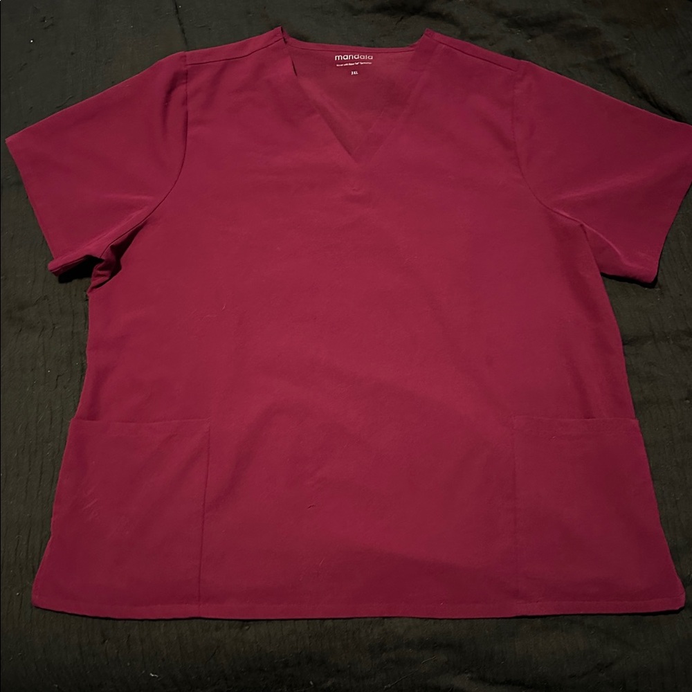 Mandala Equa-Tek Technology Scrub Top 3XL Berry